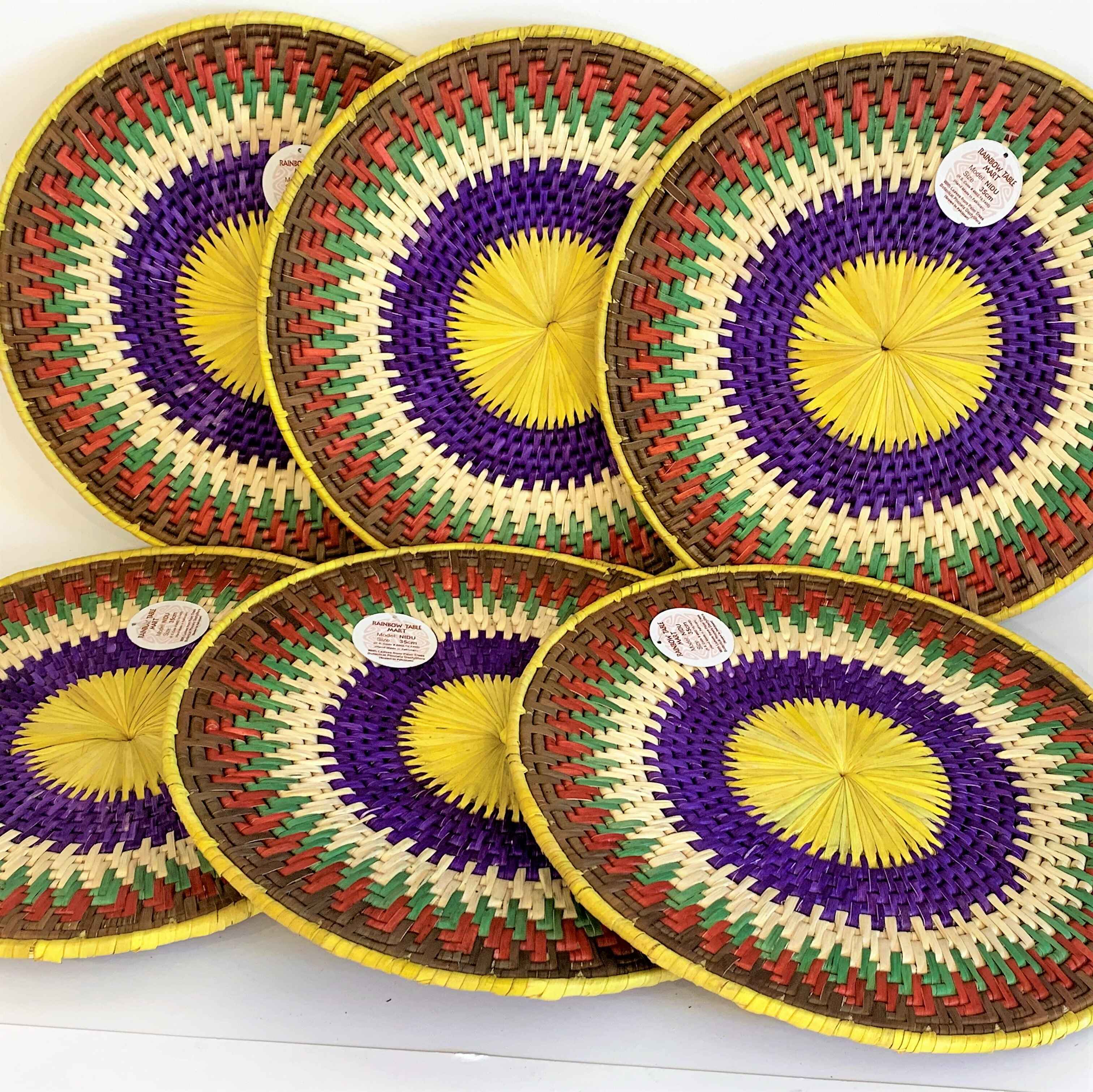 HAND WOVEN SARAIKI FLAT MAT BASKETS (NMAU)
